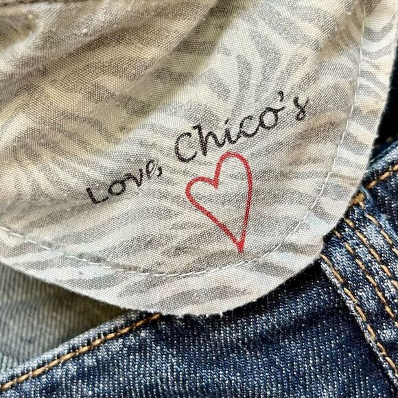 Chico’s Platinum Denim Ultimate Fit Cropped Jeans 1.5 Medium 10 - Picture 7 of 10